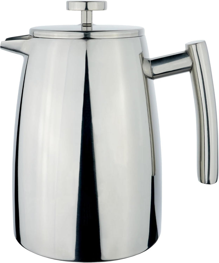 Cafe HFD-16 Stäl Belmont filtru de cafea cu perete dublu din oțel inoxidabil de înaltă calitate 18/10 - 16 cești demitasse, 2 litri, lustruit lucios, tamper Espressoare Besuche den CafÃ© Stal-Store Lustruire lucioasă 1L Cafetieră