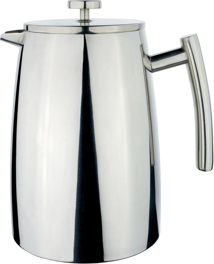 Cafe HFD-16 Stäl Belmont filtru de cafea cu perete dublu din oțel inoxidabil de înaltă calitate 18/10 - 16 cești demitasse, 2 litri, lustruit lucios, tamper Espressoare Besuche den CafÃ© Stal-Store Lustruire lucioasă 2L Cafetieră