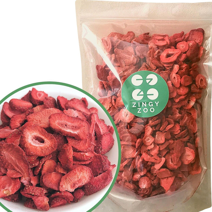 Căpșuni liofilizate | Fructe liofilizate Liofilizate | Fructe uscate fără zahăr Fructe uscate | Căpșuni uscate Liofilizate | Fructe liofilizate (90g) Produse deshidratate Naty Shop 350G