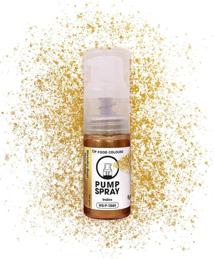 Spray alimentar cu sclipici comestibil NOUĂ pompă SILVER SHIMMERING 5G cu pudră metalică pentru decorarea rapidă și eficientă a prăjiturilor, cremelor, jeleurilor, pralinelor, decorațiunilor din ciocolată și zahăr