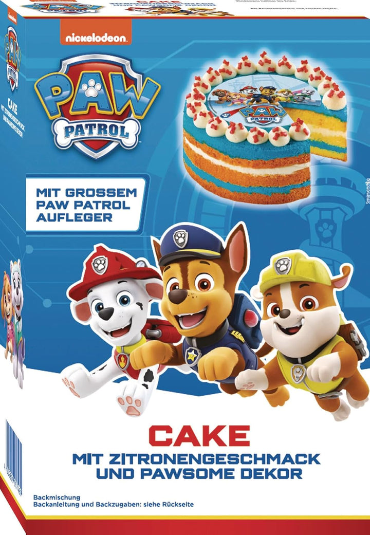 RUF X PAW Patrol Muffin Backmischung Mit Erdbeer-Geschmack, Für 12 Paw Patrol Muffins, Inkl.16 Oblaten-Auflegern Und Pawsome Muffin-Förmchen, 1 X 394G