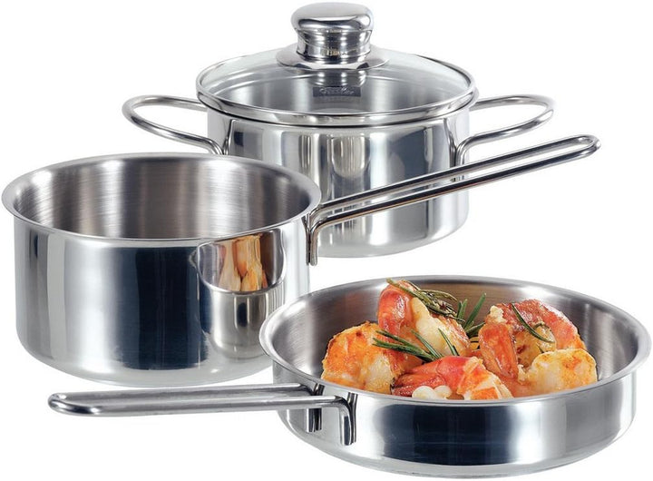 Fissler Häppchen / Edelstahl-Pfanne (Ø 16Cm - 0,5 Liter ) Unbeschichtete Mini-Stielpfanne, Ideal Für Kleine Snacks - Induktion, Silber