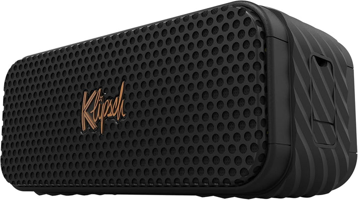 Klipsch, Nashville, Difuzor Bluetooth portabil, Standard Ip67, Rezistent la apă și praf, Autonomie 24 ore, Bluetooth 5.3, Curea de transport reglabilă și detașabilă, Negru.