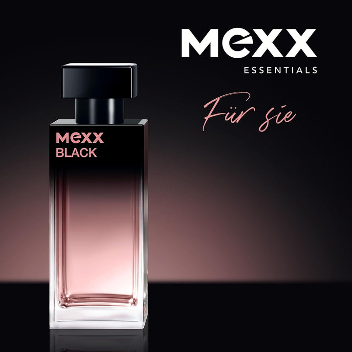 Apă de toaletă MEXX BLACK Woman, parfum captivant și intens cu note fructate pentru femei senzuale, 30 ml
