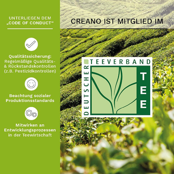 Creano 6 flori de ceai cutie cadou Ceai verde în cutie magnetică elegantă cu imprimeu argintiu - 6 sortimente diferite - cadou de Crăciun