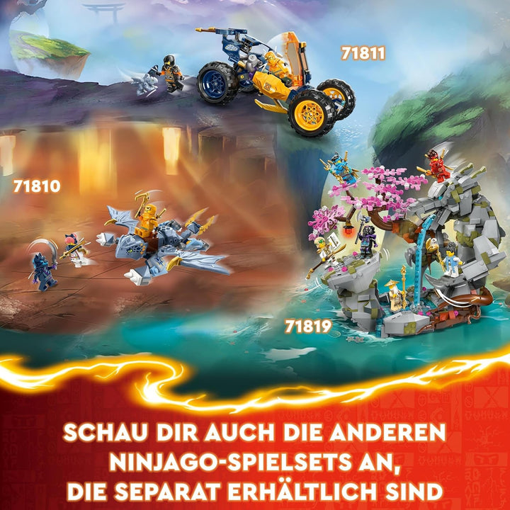 LEGO NINJAGO Kai's Ninja Climbing Mech Set, Jucărie Ninja cu figurină de acțiune construibilă și 4 mini figurine, set de aventură pentru copii, cadou de ziua de naștere pentru băieți și fete de 9 ani 71812