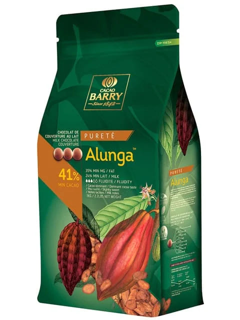 Ciocolata cu Lapte 41% Alunga, 1 Kg, Cacao Barry Materii Prime Profesionale Naty Shop