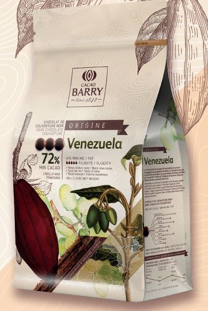 Ciocolata Neagra 72 % Venezuela, 1 kg, Cacao Barry Materii Prime Profesionale Naty Shop