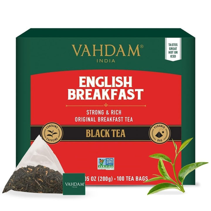 VAHDAM, ceai verde din Himalaya (100 pliculețe de ceai) 100% pur și aromat | Frunze de ceai verde natural | Vegan, fără gluten, fără lactoză | Proaspăt și direct de la sursa din India | Ceai verde