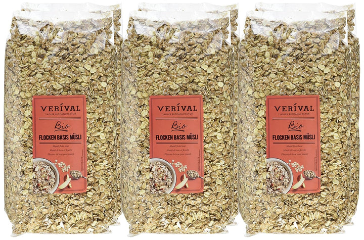 Verival Flocken Basis Müsli - Bio, 6Er Pack (6 X 1 Kg)