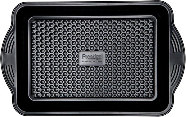 Prestige 48227 Aerolift Muffin Zinn, Carbon Steel, Schwarz