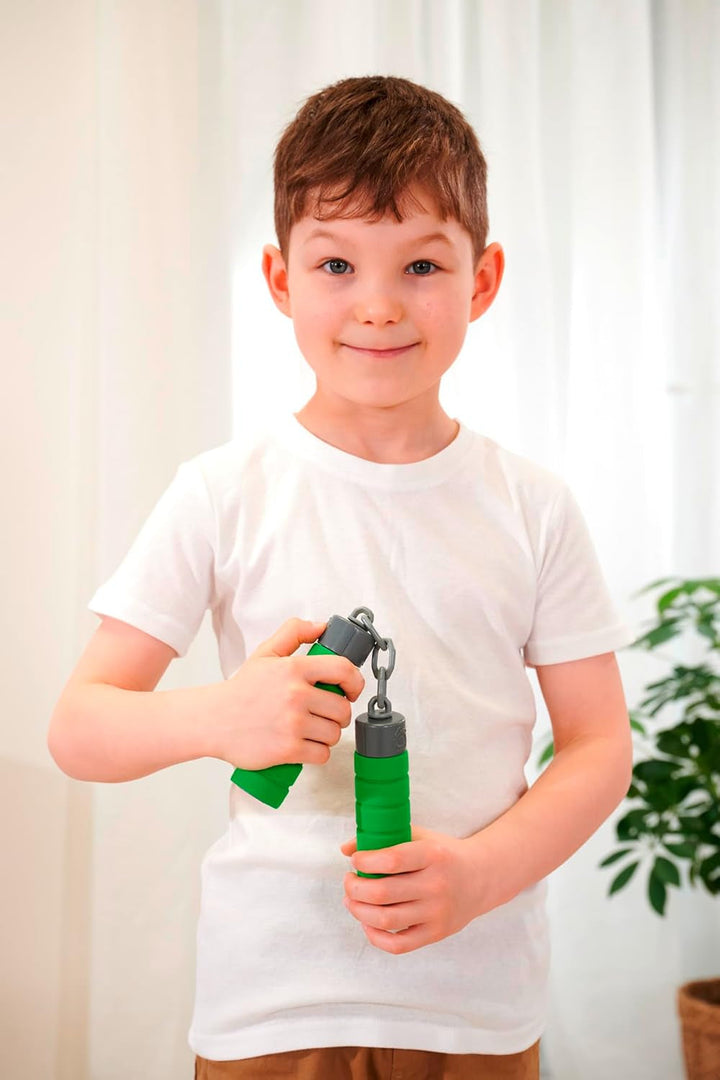 Next Ninja Nunchaku, sunet, mâner învelit în material moale, 13cm, jucărie de rol, de la 3 ani, verde