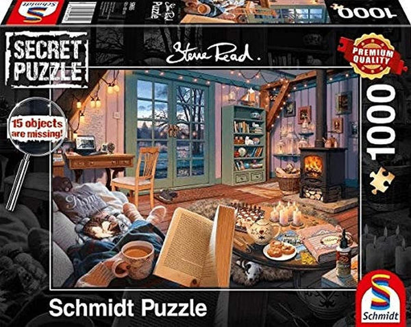 Schmidt Spiele 59655 În casa de vacanță, 1000 piese Puzzle secret