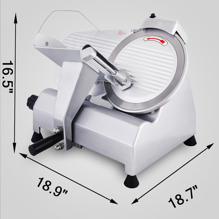 VEVOR Fleisch Schneidemaschine, 240 W, Elektrische Allesschneider, Einstellbare Dicke 0-17 Mm, Elektrische Schneidemaschine, Wurstschneidemaschine, Obstschneider