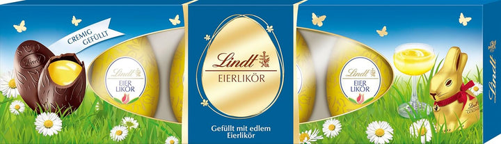 Lindt Schokolade Eierlikör-Eier | 108 G | Feinste Zartbitter-Eier Mit Flüssiger Eierlikör Füllung | Oster Schokolade | Schokoladengeschenk | Ostereier | Schokoeier