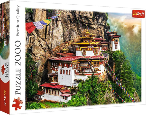 Trefl TR27092, Puzzle jigsaw premium 2000 piese - Mănăstirea Cuibul Tigrului, Puzzle jigsaw premium de înaltă calitate cu 2000 piese, Colorat