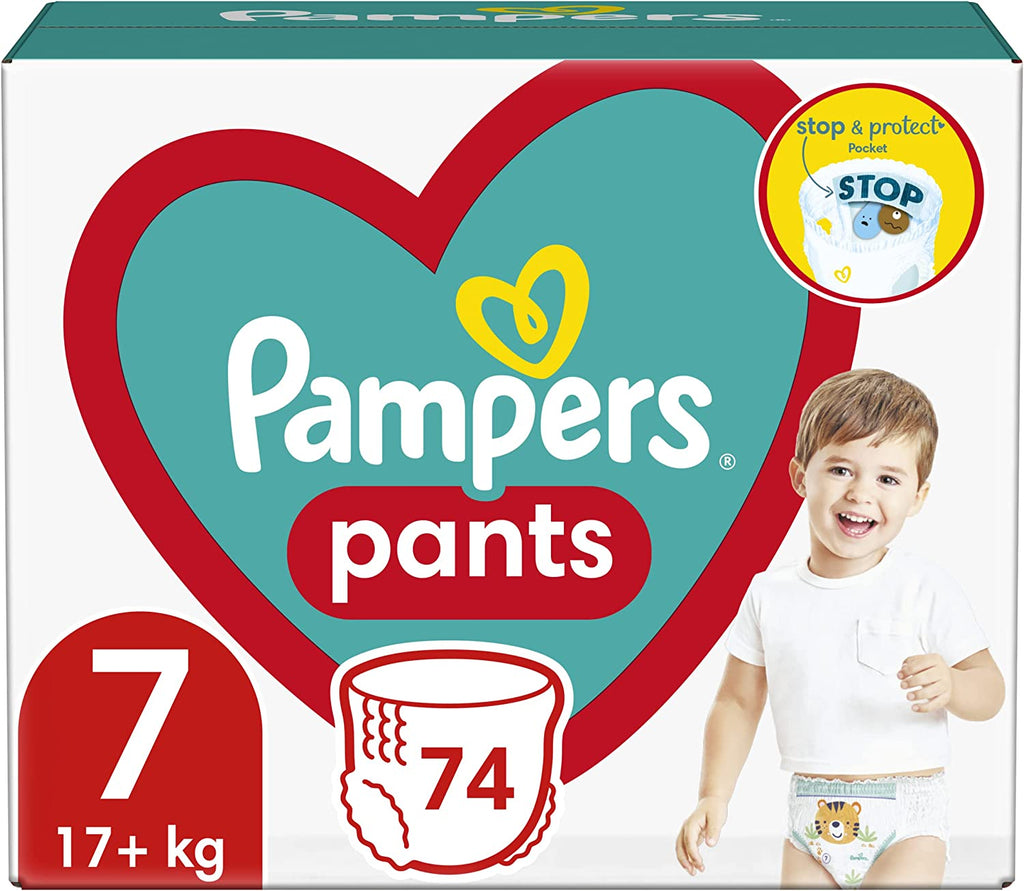 Pampers (versiunea clasica), pantaloni băiat/fată 7 74 buc