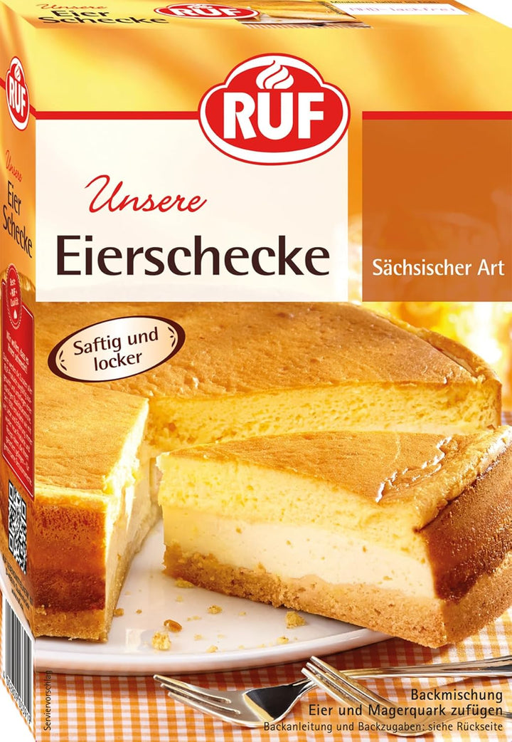 RUF Käsekuchen Backmischung, Cheesecake Mit Knusprigem Streuselteig, Super Cremiger Kuchen Mit Echter Bourbon-Vanille, Einfache Zubereitung, 1 X 570G