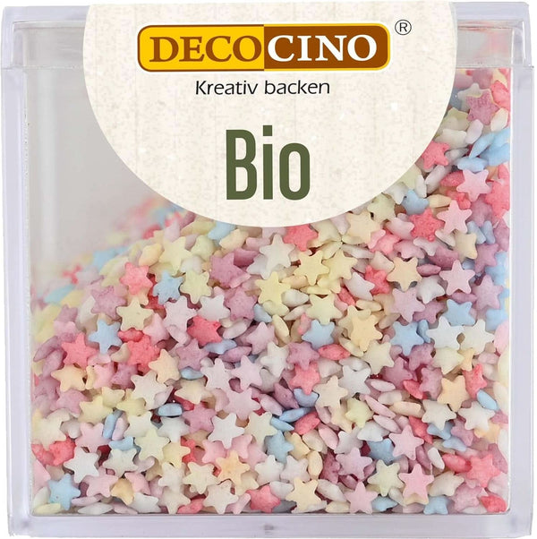 DECOCINO Organic Sprinkle Stars, 50 grame