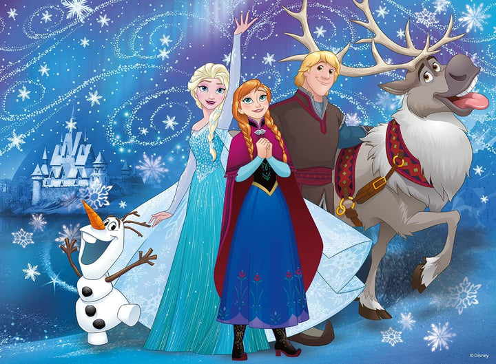 Ravensburger Puzzle pentru copii - 13610 Frozen - Zăpadă strălucitoare - Disney Frozen Puzzle pentru copii de la 6 ani, cu 100 de piese în format Xxl, cu sclipici