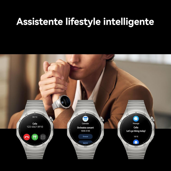 Ceas inteligent HUAWEI WATCH GT 4 46mm, Autonomie până la 2 săptămâni, Android și iOS, Gestionarea caloriilor, Gestionarea sănătății profesionale, SpO2, GPS, Versiunea germană, Negru + FreeBuds SE 2