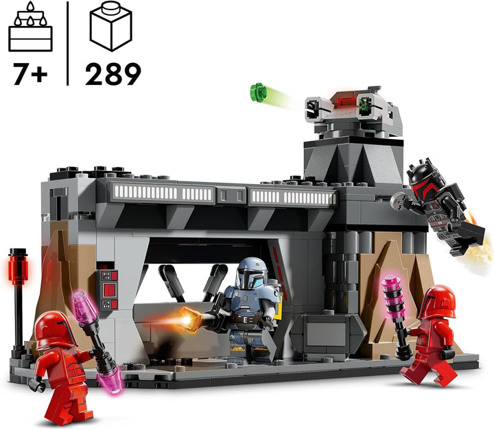 LEGO Star Wars: Duelul Mandalorian între Paz Vizsla și Moff Gideon, jucărie de construcție de colecție pentru copii, idee de cadou pentru băieți și fete creative cu vârsta de peste 7 ani, jucărie Mandalorian 75386