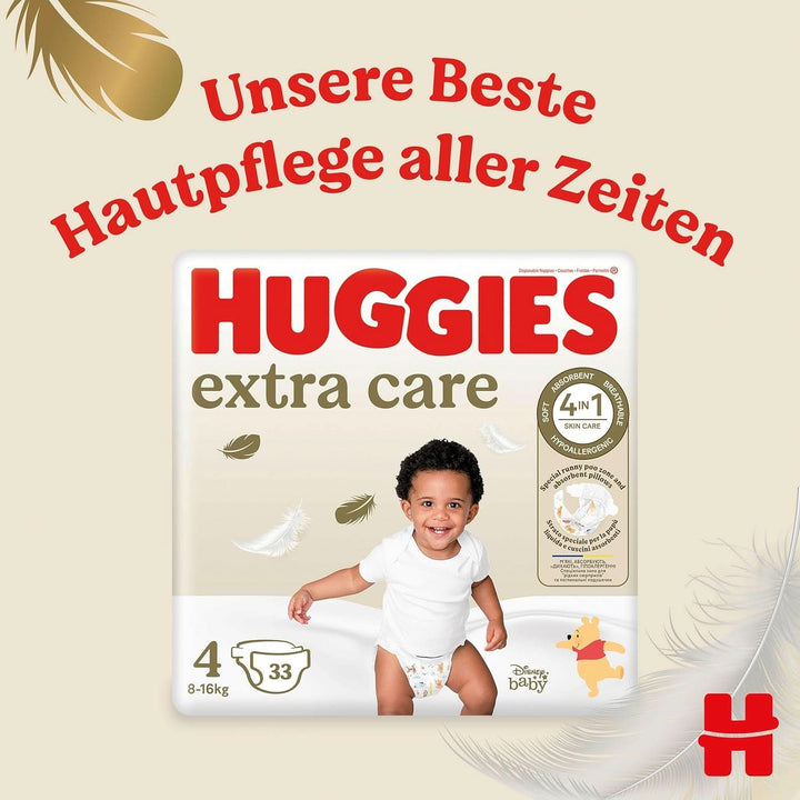 Huggies Babywindeln Extra Care Mit Disney-Design Größe 4, 120 Windeln (2X60), Monatsbox