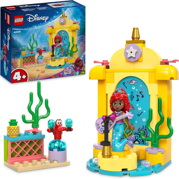 LEGO Ç€ Disney Princess Arielle's Musical Stage, jucărie de construit pentru copii cu 2 figuri, idee de cadou pentru fete și băieți de la 4 ani și pentru fanii serialului TV, jucărie pentru copii 43235