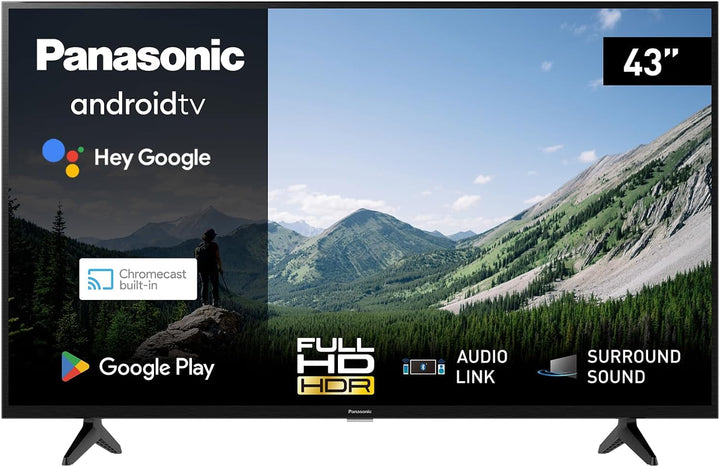 Panasonic TX-32MSW504, 32 Zoll HD LED Smart 2023 TV, Android TV, Surround Sound, Google Assistant, Chromecast, Bright Panel, HD Color Engine, Schwarz