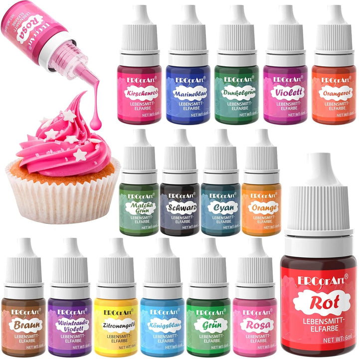 Coloranti alimentari lichizi concentrati, 6 ml Coloranti Alimentari Naty Shop Set 16 x 6 ml