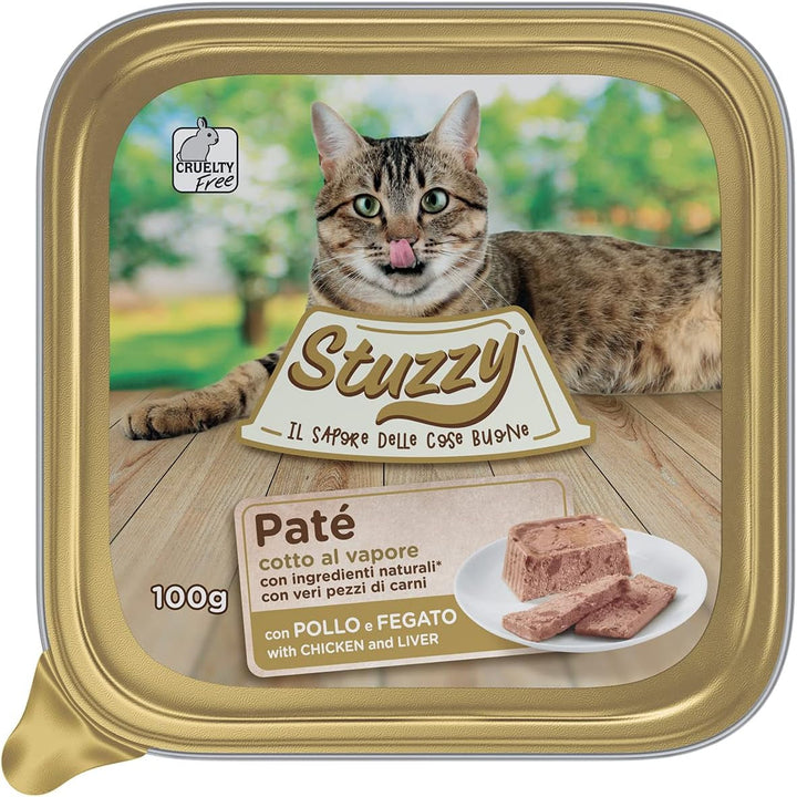 Mister Hrană umedă pentru pisici adulte, Curcan, linie pateu și carne în bucăți, Total 3.2kg (32 căni X 100g)