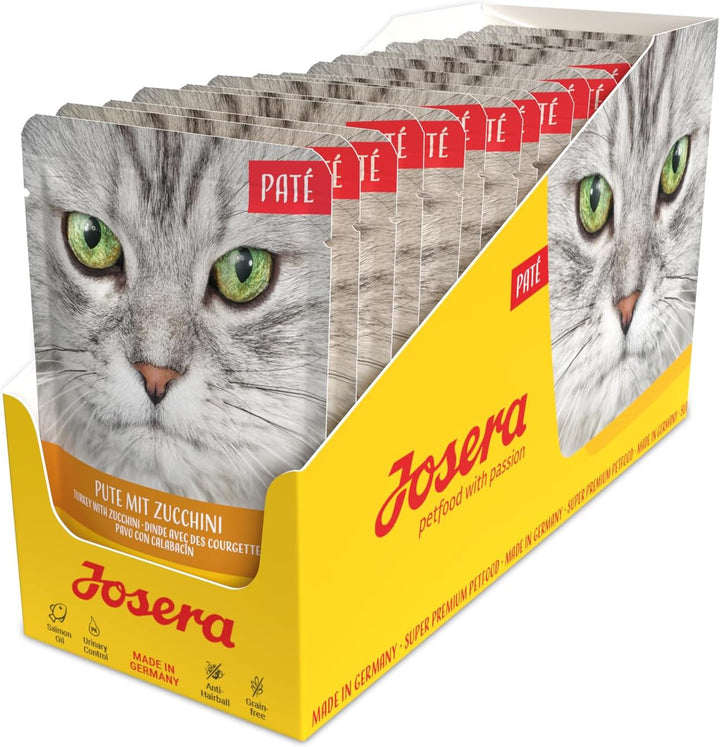 JOSERA Paté Goulash Beef & Chicken (16 X 85 G) | Adult | Hrană umedă premium pentru pisici adulte | Goulash Beef & Chicken | Fără cereale | Hrană umedă pentru pisici într-o pungă proaspătă | 16-pachet