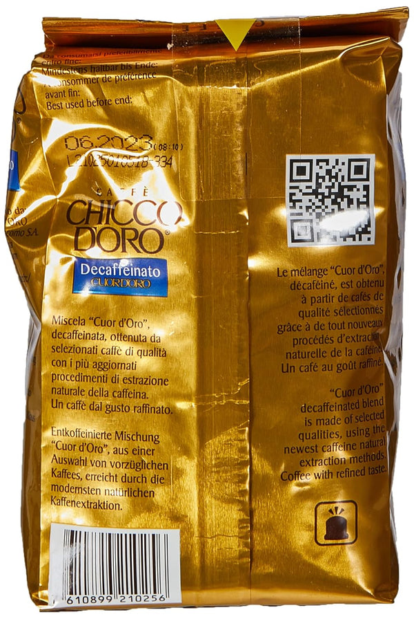 Chiccodoro  Cuor D'Oro, Entkoff Bohnen, 250 G