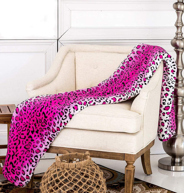 Home Must Haves Pătură de pat Queen/King Zebra Giraffe Safari Animal Print, pentru toate anotimpurile, foarte moale, caldă, pentru canapea, canapea, aruncare, plapumă, dimensiune pat, roz, poliester, leopard roz