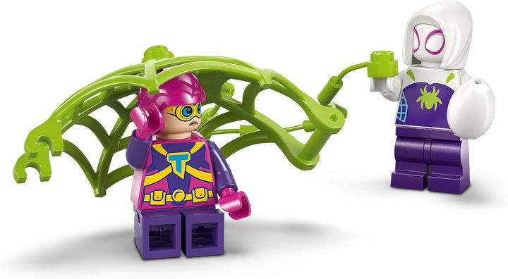 LEGO Marvel Showdown at the Treehouse: Spidey-Rex Vs. Gobby-Raptor, Set de construit și jucat cu dinozauri, cadou cu dinozauri de jucărie pentru băieți și fete cu vârsta peste 4 ani, Spidey și super prietenii săi 11200