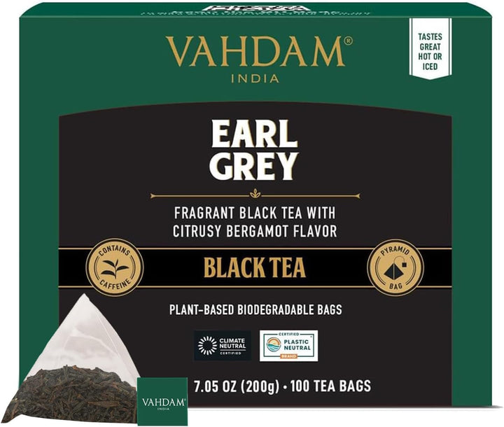 VAHDAM, ceai verde din Himalaya (100 pliculețe de ceai) 100% pur și aromat | Frunze de ceai verde natural | Vegan, fără gluten, fără lactoză | Proaspăt și direct de la sursa din India | Ceai verde