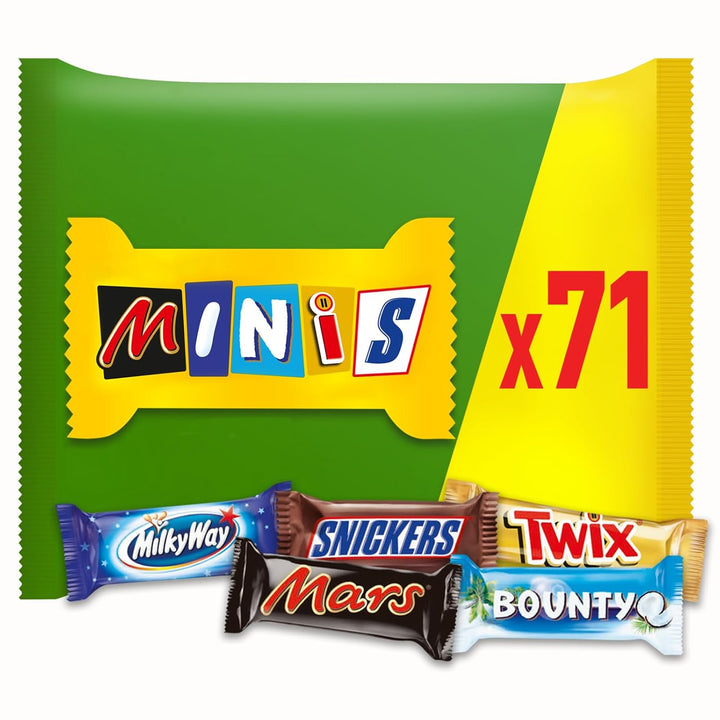 Mixed Minis Beutel, Mars, Snickers, Bounty, Twix, Milky Way & Mehr, (1 X 400G)