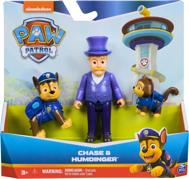 PAW PATROL Hero Pups - Set de figurine de acțiune cu 1 figurină de câine Chase, 1 figurină de pisică chaos și 1 figurină de primar know-it-all, jucărie potrivită pentru copii cu vârsta de peste 3 ani