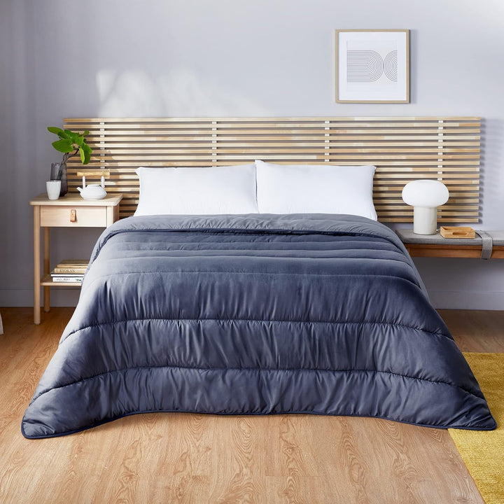 Pikolin Home - Plapumă reversibilă 300 G - Umplutură nordică bicoloră - Pentru pat 105 - confortabilă, caldă, respirabilă, verde, 180 X 260 cm