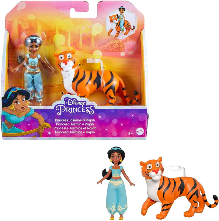 Jucărie Mattel Disney Princess, păpușă mobilă Jasmine Fashion cu haine și accesorii strălucitoare, inspirată de filmul Disney, cadou pentru copii, HLW12