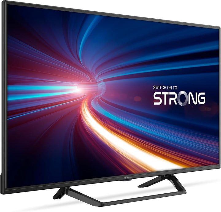 STRONG - 40 Zoll (100 Cm) Full HD Fernseher SRT40FF2003C - Herausragende Bildqualität - Triple-Tuner - 3 Hdmi-Anschlüsse (1 ARC), 2 Usb-Anschlüsse, AV, Antennen-/Sat-Anschluss - Schwarz