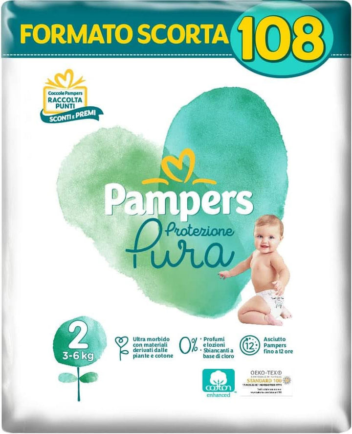 Pampers Naturello, 76 de scutece cu bumbac și materiale naturale din plante, 0% parfum, mărimea 4 (7-18 kg)