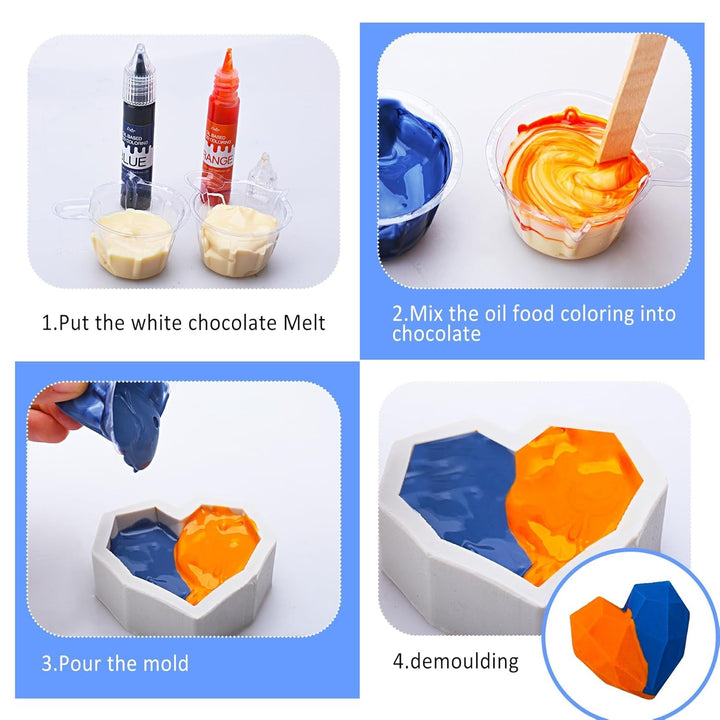 Coloranti alimentari liposolubili, 7 x 12 grame Coloranti Alimentari Naty Shop