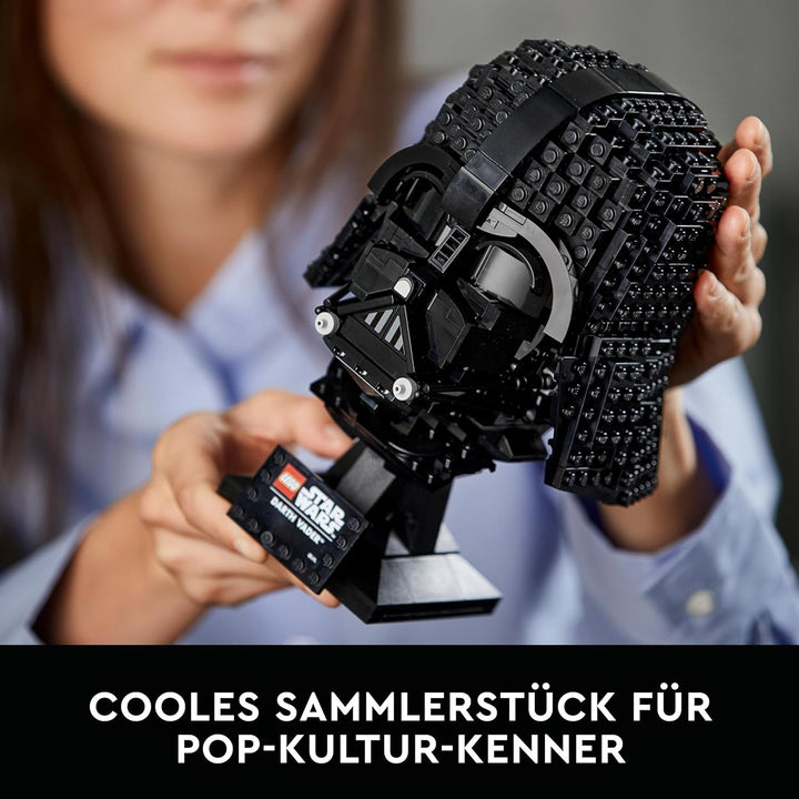 LEGO Star Wars Darth Vader Helmet, set de construcție pentru adulți, idee de cadou pentru bărbați, femei, el sau ea, model de colecție de construit și expus 75304