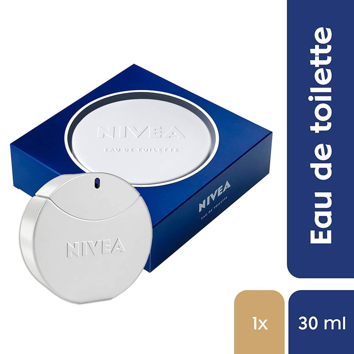 NIVEA Creme Eau De Toilette, Parfum NIVEA cu aroma emblematică NIVEA Creme, un parfum NIVEA unisex proaspăt și delicat în sticla emblematică de parfum (30 ml)