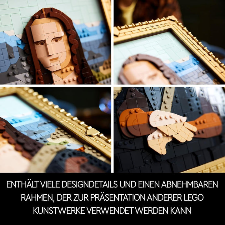 LEGO Art Mona Lisa, set pentru adulți, pictură de Leonardo Da Vinci pentru agățat, activitate creativă pentru bărbați și femei, cadou pentru iubitorii de artă, artă renascentistă italiană 31213
