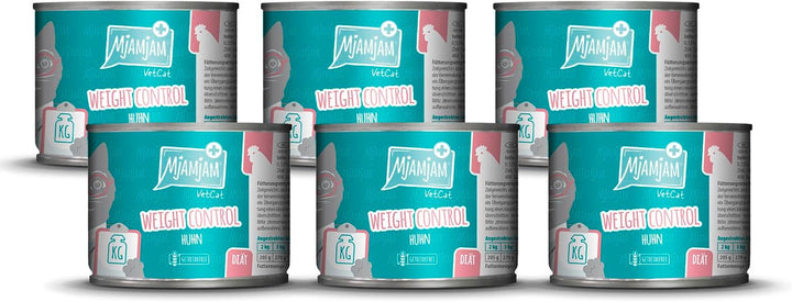 Mjamjam Vetcat - Hrană umedă premium pentru pisici - Dietă - Urinară - Pui, pachet de 6 (6 X 200G), fără cereale