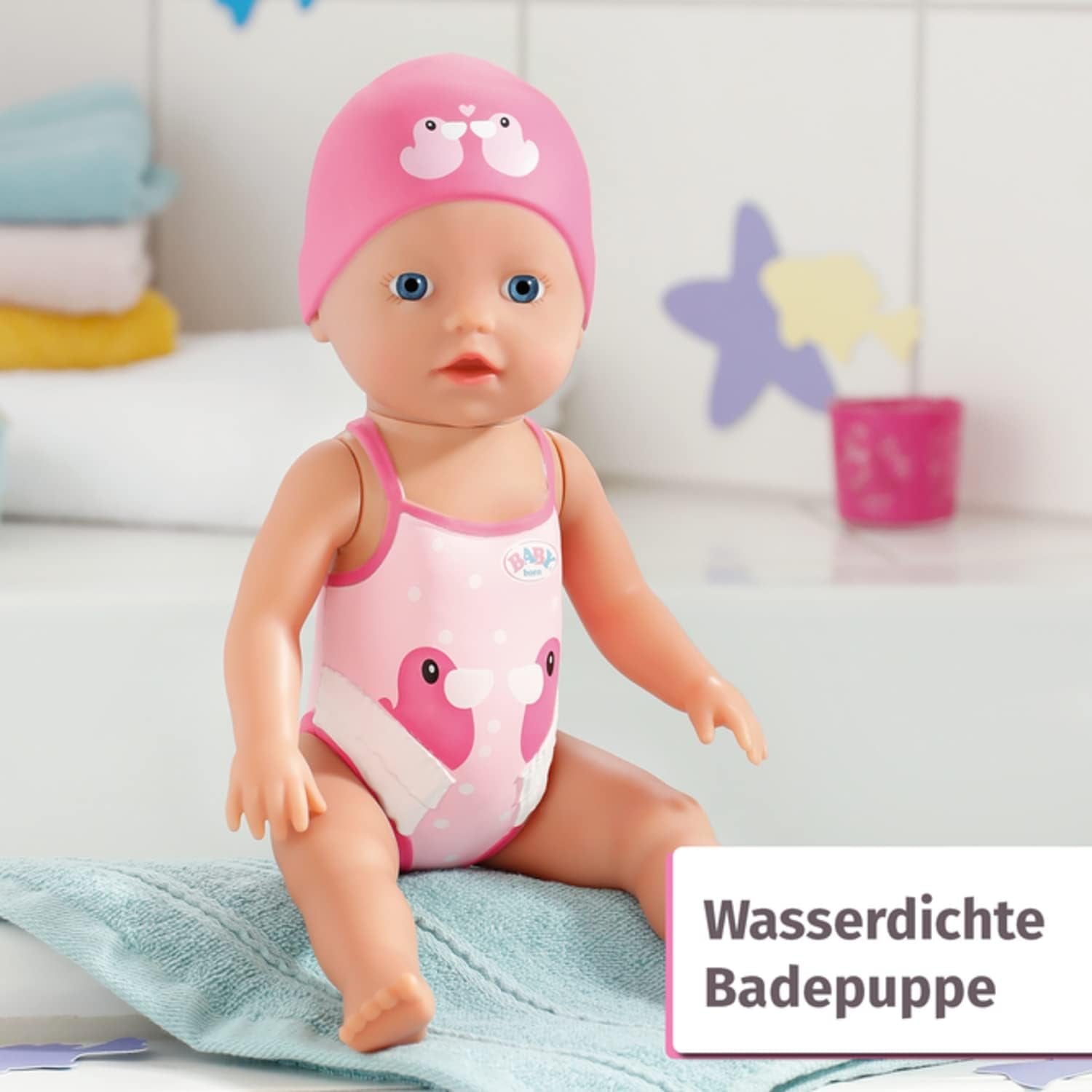 BABY Born Floating Lizzie 30cm, păpușă de baie cu vânt, impermeabilă, funcționează fără baterii, păpușă înaltă de 30cm, 835302 Zapf Creation Papusi Naty Shop