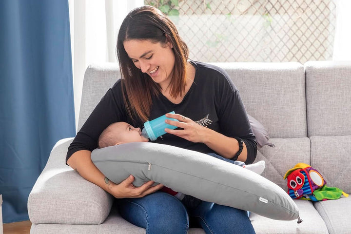 Innovagoods - Multifunktionales Stillkissen, Ergonomisches Design Für Entspannung Von Mutter Und Baby, Anpassungsfähig Für Verschiedene Positionen, Waschbar, Bunt, Polybaumwolle