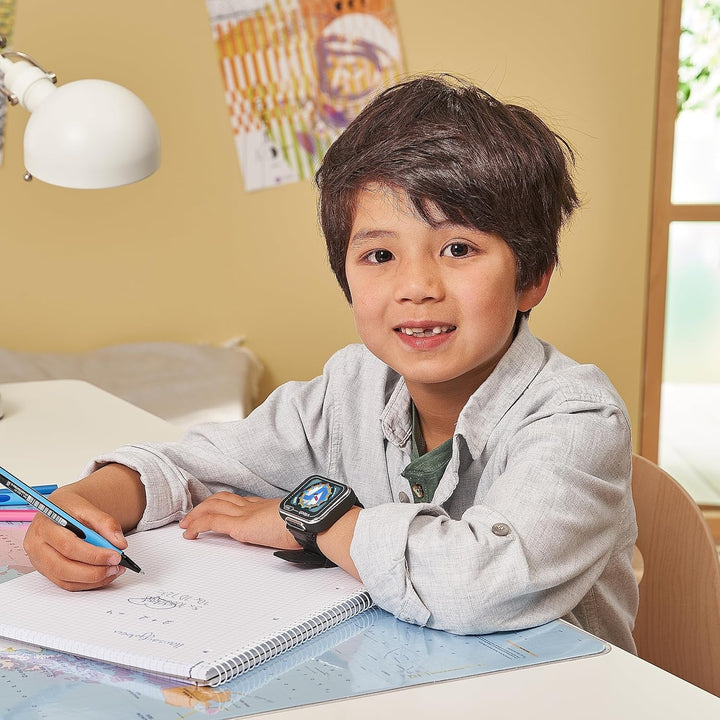 Vtech KidiZoom Smart Watch MAX în negru - ceas pentru copii cu cameră dublă pentru fotografii și videoclipuri, numeroase jocuri, funcții variate și multe altele - Pentru copii de la 5-12 ani